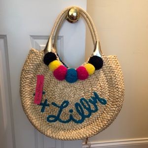 Lilly Pulitzer straw tote